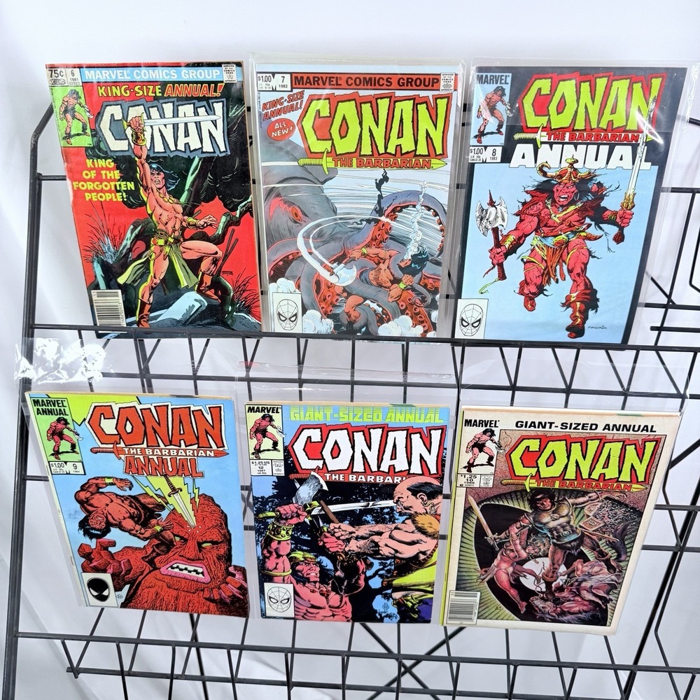 Conan‎ the Barbarian Annual 6-10 12 Lot  Bronze Age Marvel
